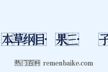本草纲目·果三·棎子是什么意思的图片